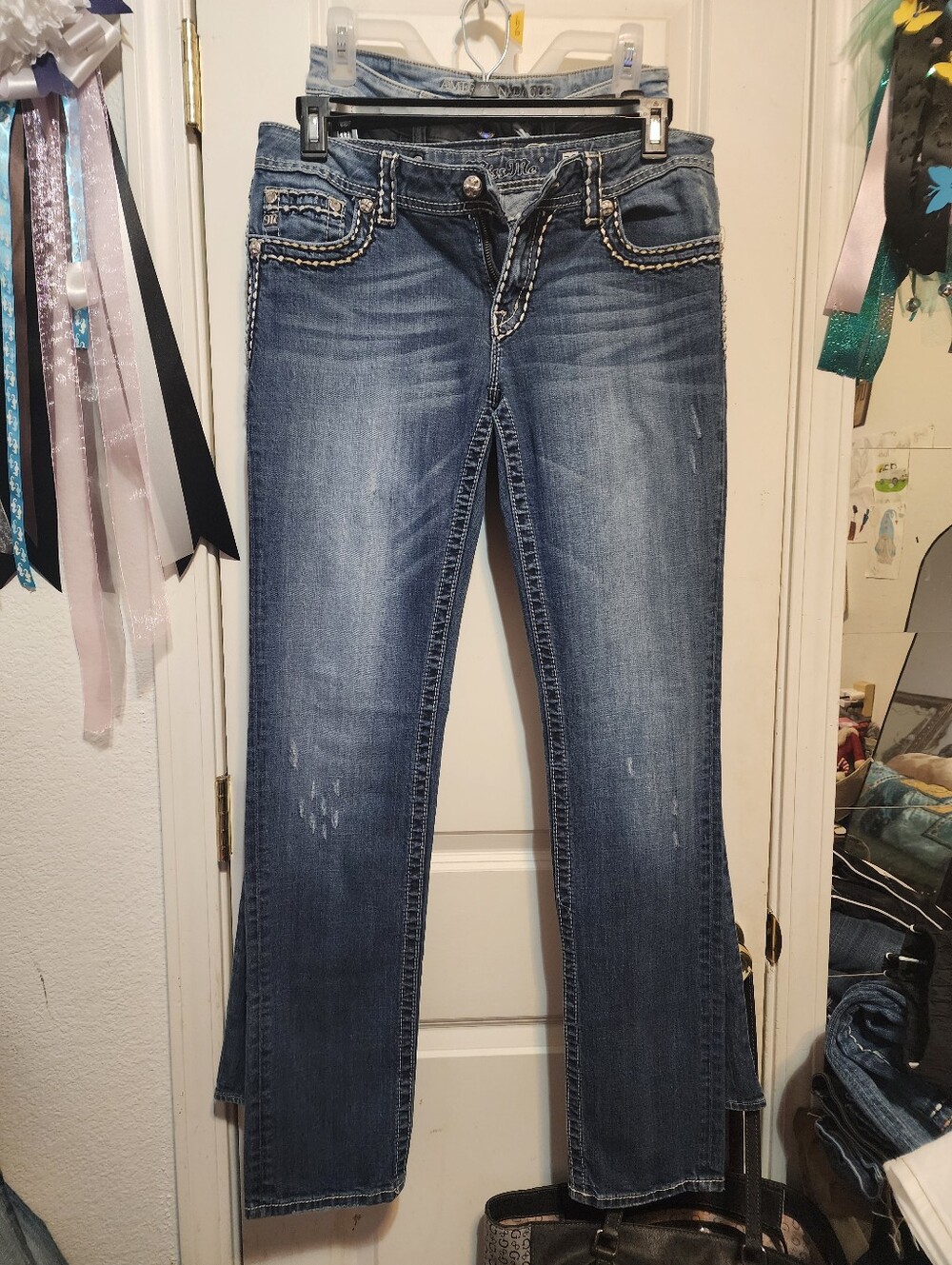 Miss Me Medium Blue Embellished Bootcut Jeans